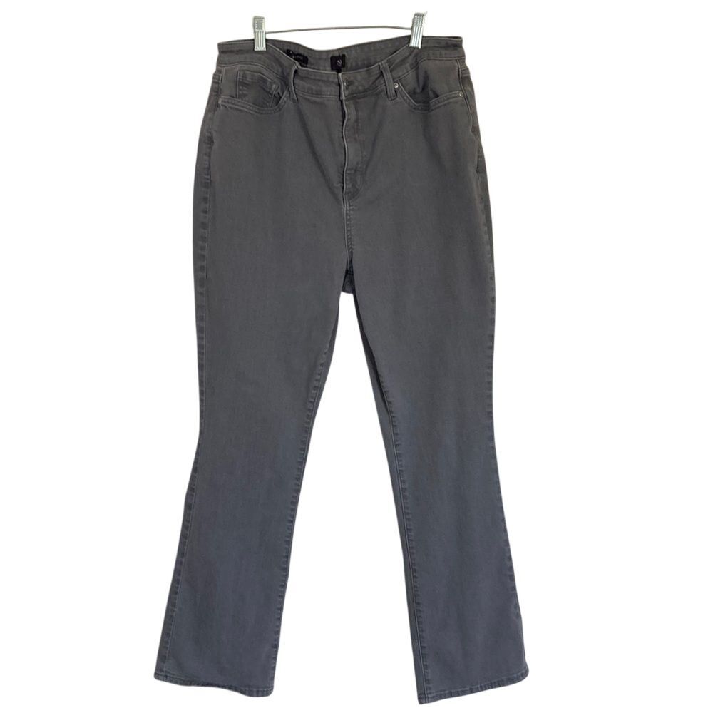 NYDJ Womens Slim Bootcut‎ Jean Size 16 Grey Lift x Tuck High Rise